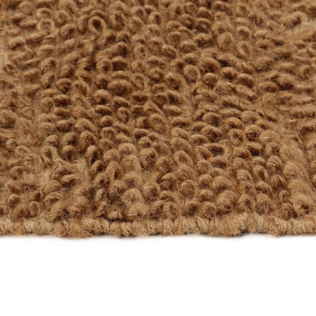 vidaXL Schlingenteppich Handgefertigt 80x160 cm Jute und Baumwolle