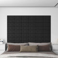 vidaXL Wandkopfteilen 12 pcs Schwarz 30 x 15 cm Kunstleder