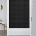 vidaXL Wandkopfteilen 12 pcs Schwarz 30 x 15 cm Kunstleder
