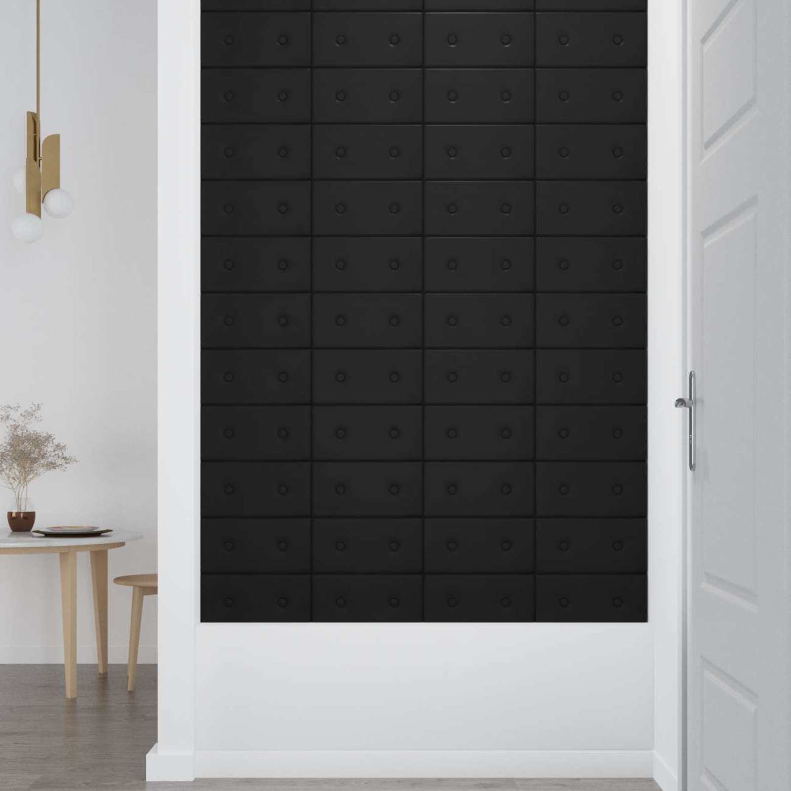 vidaXL Wandkopfteilen 12 pcs Schwarz 30 x 15 cm Kunstleder