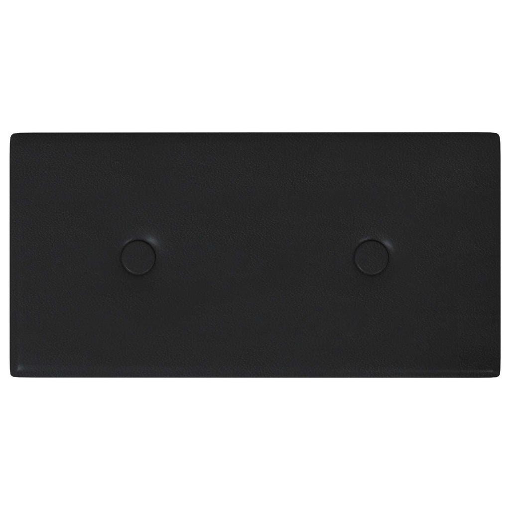 vidaXL Wandkopfteilen 12 pcs Schwarz 30 x 15 cm Kunstleder