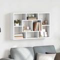 vidaXL Wandregal Weiß 85x16x52,5 cm Holzwerkstoff
