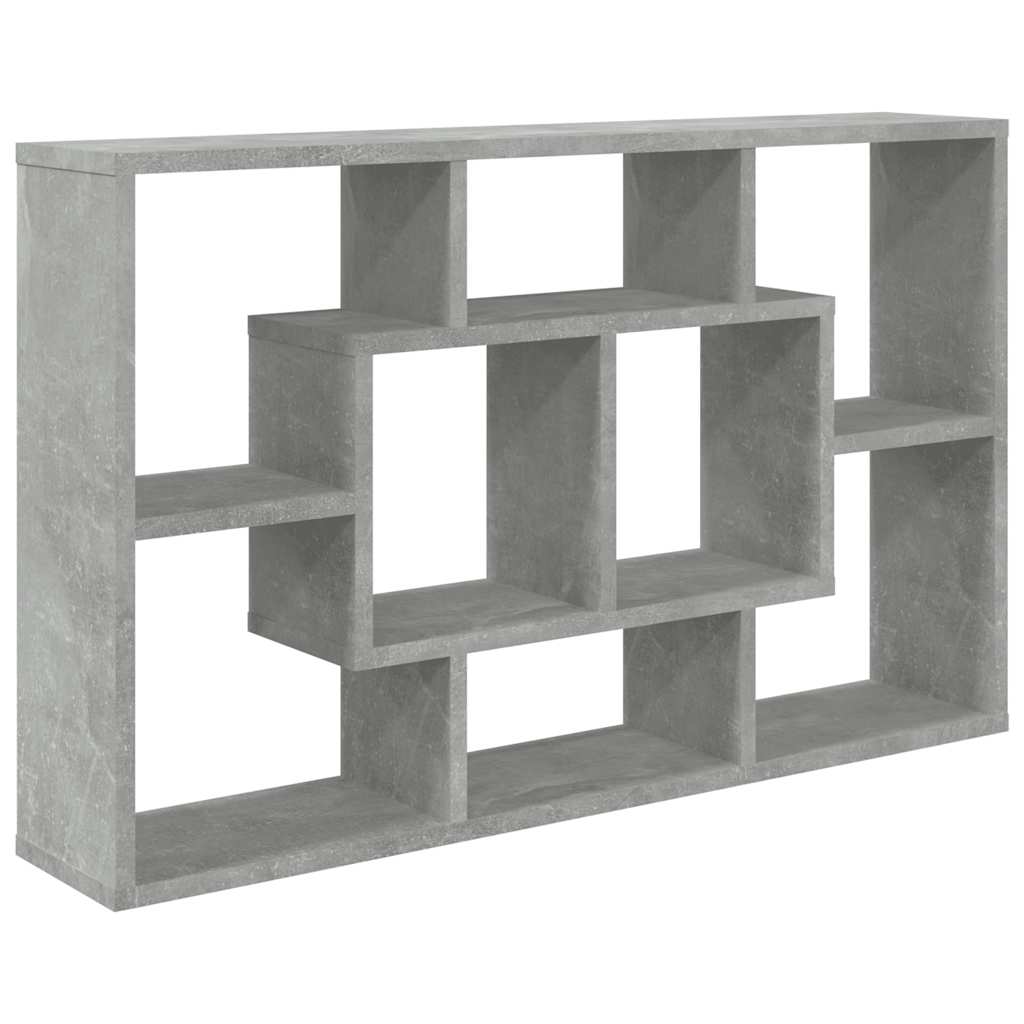 vidaXL Wandregal Betongrau 85x16x52,5 cm Holzwerkstoff