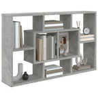 vidaXL Wandregal Betongrau 85x16x52,5 cm Holzwerkstoff