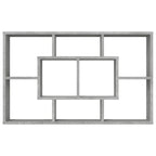 vidaXL Wandregal Betongrau 85x16x52,5 cm Holzwerkstoff