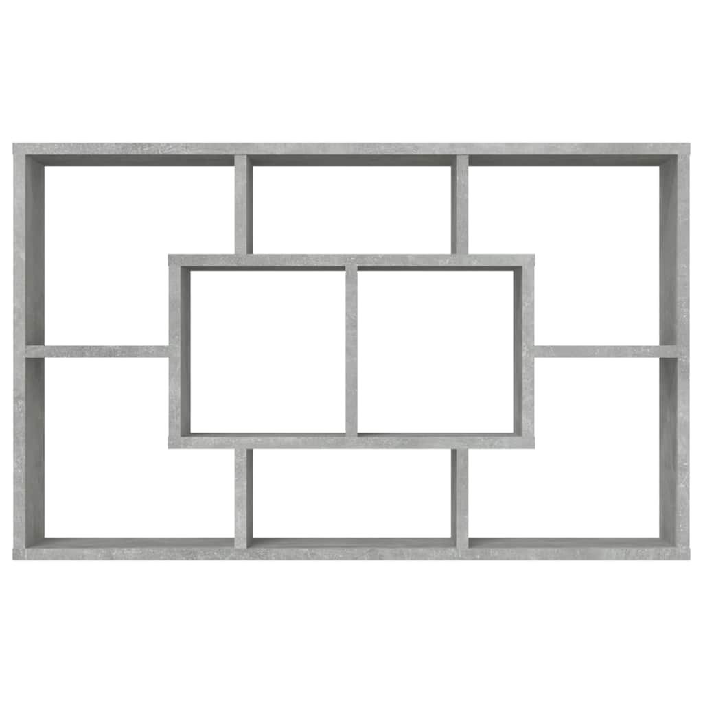 vidaXL Wandregal Betongrau 85x16x52,5 cm Holzwerkstoff