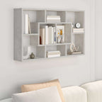vidaXL Wandregal Betongrau 85x16x52,5 cm Holzwerkstoff