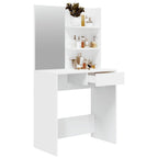 vidaXL Schminktisch mit Spiegel Weiß 74,5x40x141 cm