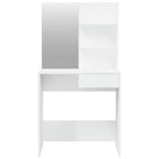 vidaXL Schminktisch mit Spiegel Weiß 74,5x40x141 cm