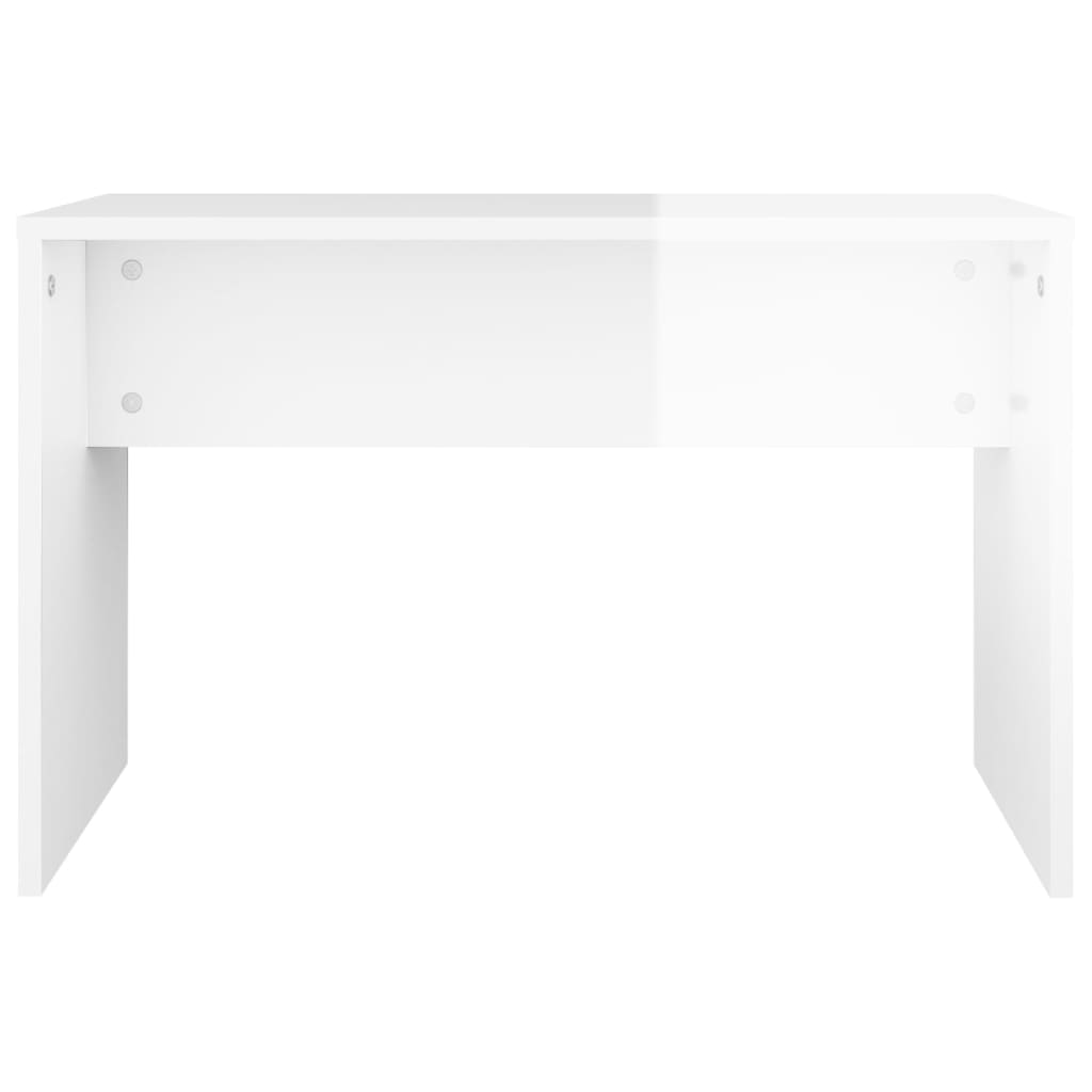 vidaXL Schminkhocker Hochglanz-Weiß 70x35x45 cm Holzwerkstoff