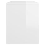 vidaXL Schminkhocker Hochglanz-Weiß 70x35x45 cm Holzwerkstoff