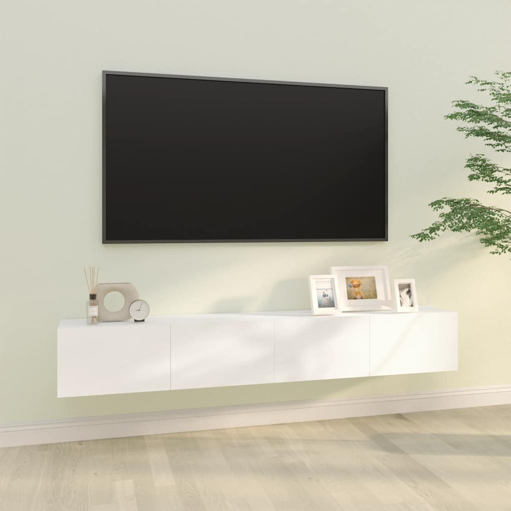 vidaXL TV-Wandschränke 2 Stk. Weiß 100x30x30 cm Holzwerkstoff