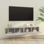 vidaXL TV-Wandschränke 2 Stk. Betongrau 100x30x30 cm Holzwerkstoff
