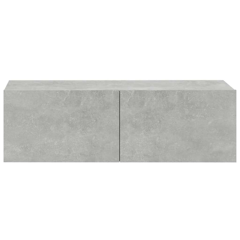 vidaXL TV-Wandschränke 2 Stk. Betongrau 100x30x30 cm Holzwerkstoff