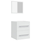vidaXL Badschrank mit Spiegel Weiß 41x38,5x48 cm