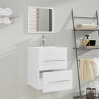 vidaXL Badschrank mit Spiegel Weiß 41x38,5x48 cm