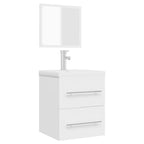 vidaXL Badschrank mit Spiegel Weiß 41x38,5x48 cm