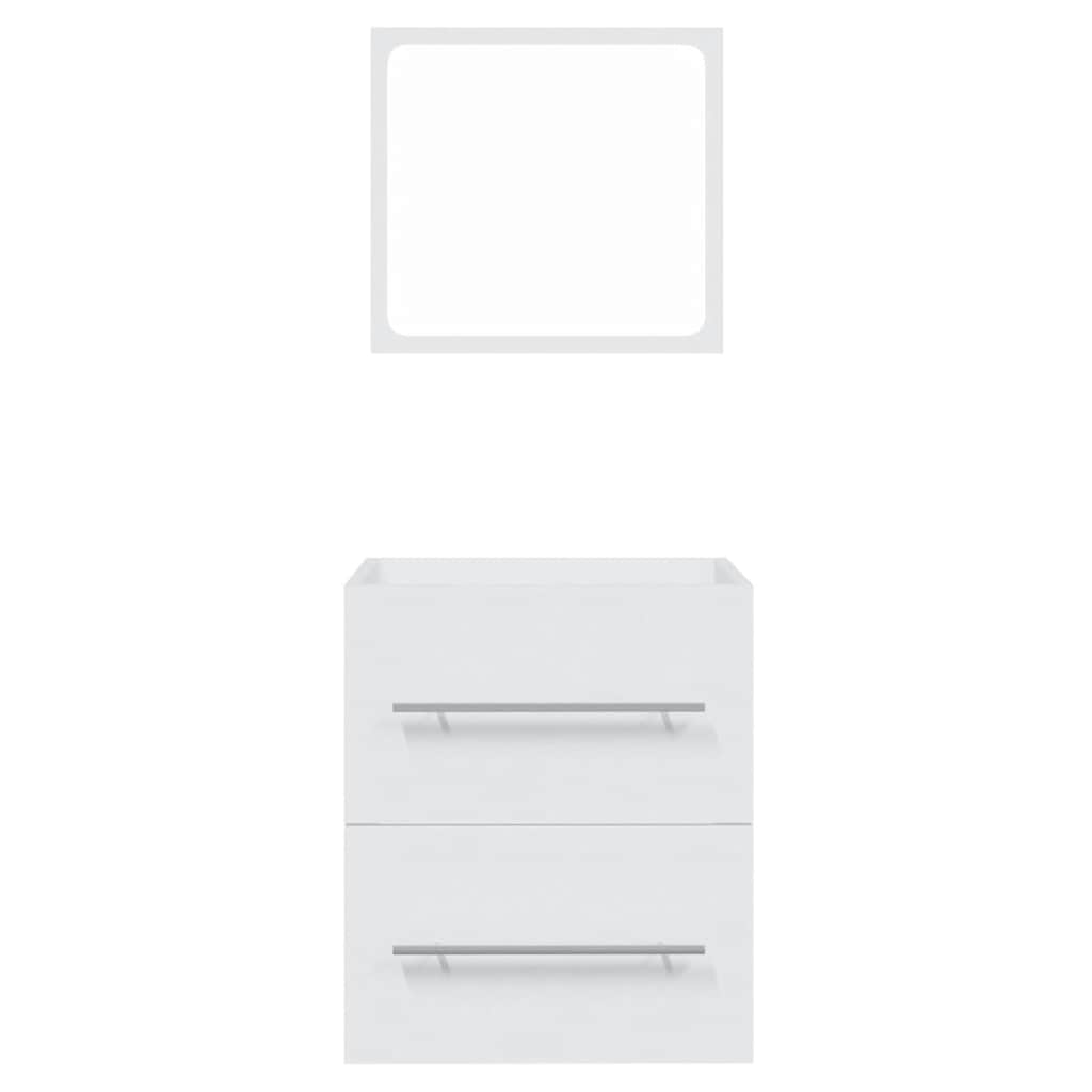 vidaXL Badschrank mit Spiegel Weiß 41x38,5x48 cm