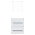 vidaXL Badschrank mit Spiegel Weiß 41x38,5x48 cm
