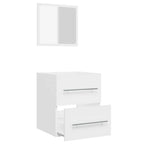 vidaXL Badschrank mit Spiegel Weiß 41x38,5x48 cm
