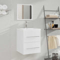 vidaXL Badschrank mit Spiegel Weiß 41x38,5x48 cm