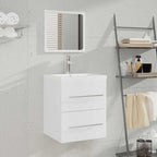 vidaXL Badschrank mit Spiegel Weiß 41x38,5x48 cm