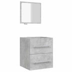 vidaXL Badschrank mit Spiegel Betongrau 41x38,5x48 cm