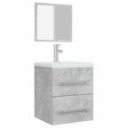 vidaXL Badschrank mit Spiegel Betongrau 41x38,5x48 cm