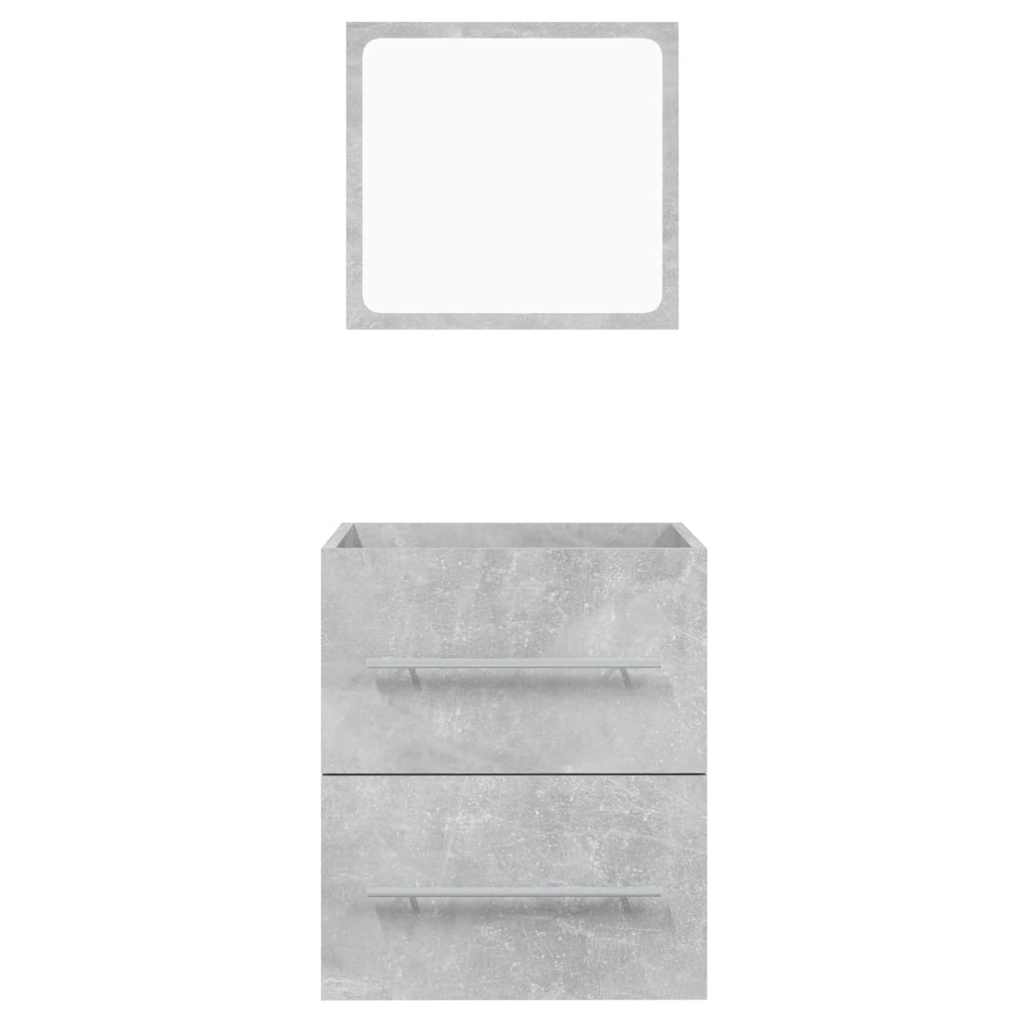 vidaXL Badschrank mit Spiegel Betongrau 41x38,5x48 cm