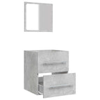 vidaXL Badschrank mit Spiegel Betongrau 41x38,5x48 cm