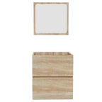 vidaXL Badschrank mit Spiegel Sonoma-Eiche Holzwerkstoff