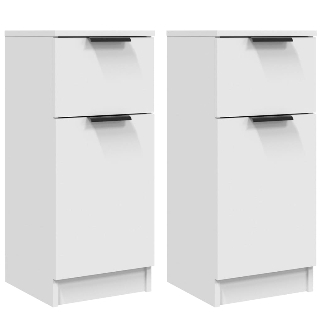 vidaXL Sideboards 2 Stk. Weiß 30x30x70 cm Holzwerkstoff