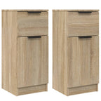 vidaXL Sideboards 2 Stk. Sonoma-Eiche 30x30x70 cm Holzwerkstoff