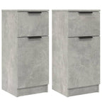 vidaXL Sideboards 2 Stk. Betongrau 30x30x70 cm Holzwerkstoff