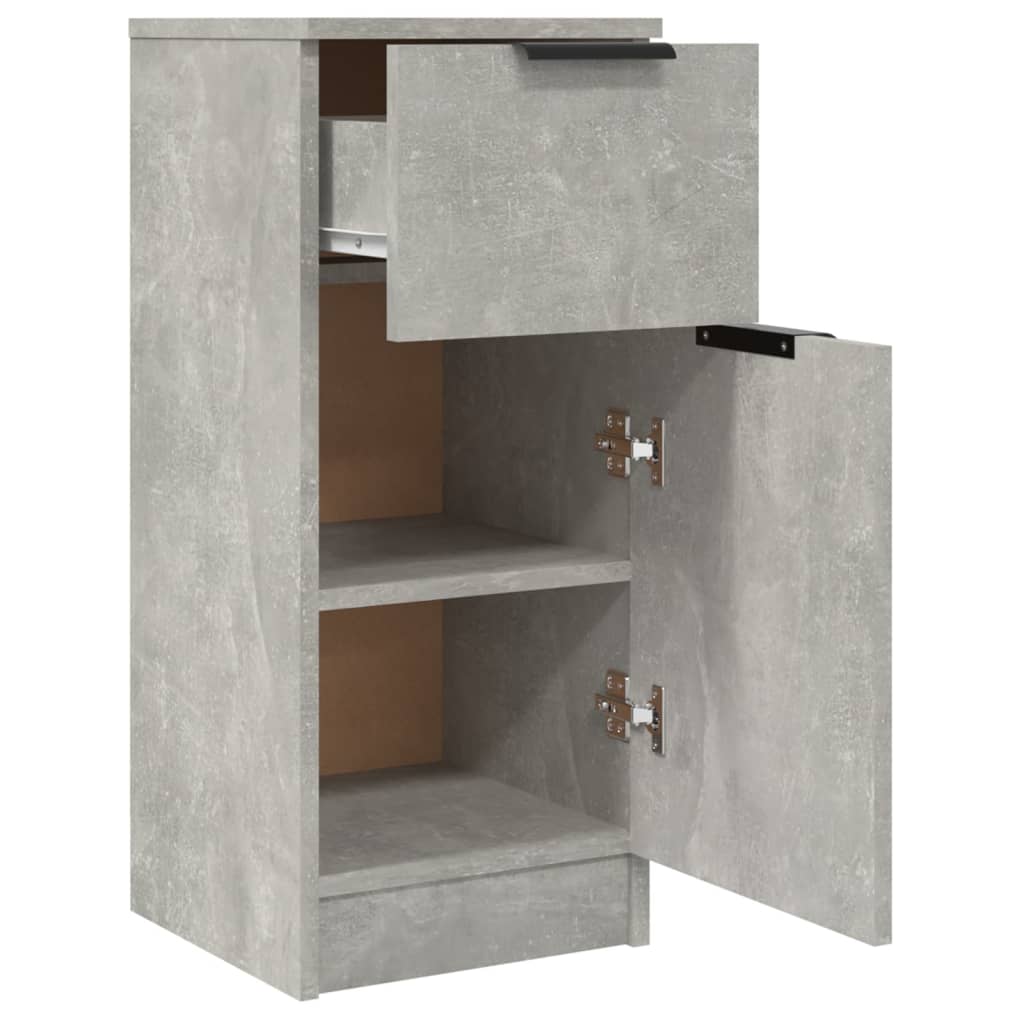 vidaXL Sideboards 2 Stk. Betongrau 30x30x70 cm Holzwerkstoff