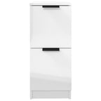 vidaXL Sideboards 2 Stk. Hochglanz-Weiß 30x30x70 cm Holzwerkstoff