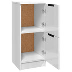 vidaXL Sideboards 2 Stk. Hochglanz-Weiß 30x30x70 cm Holzwerkstoff