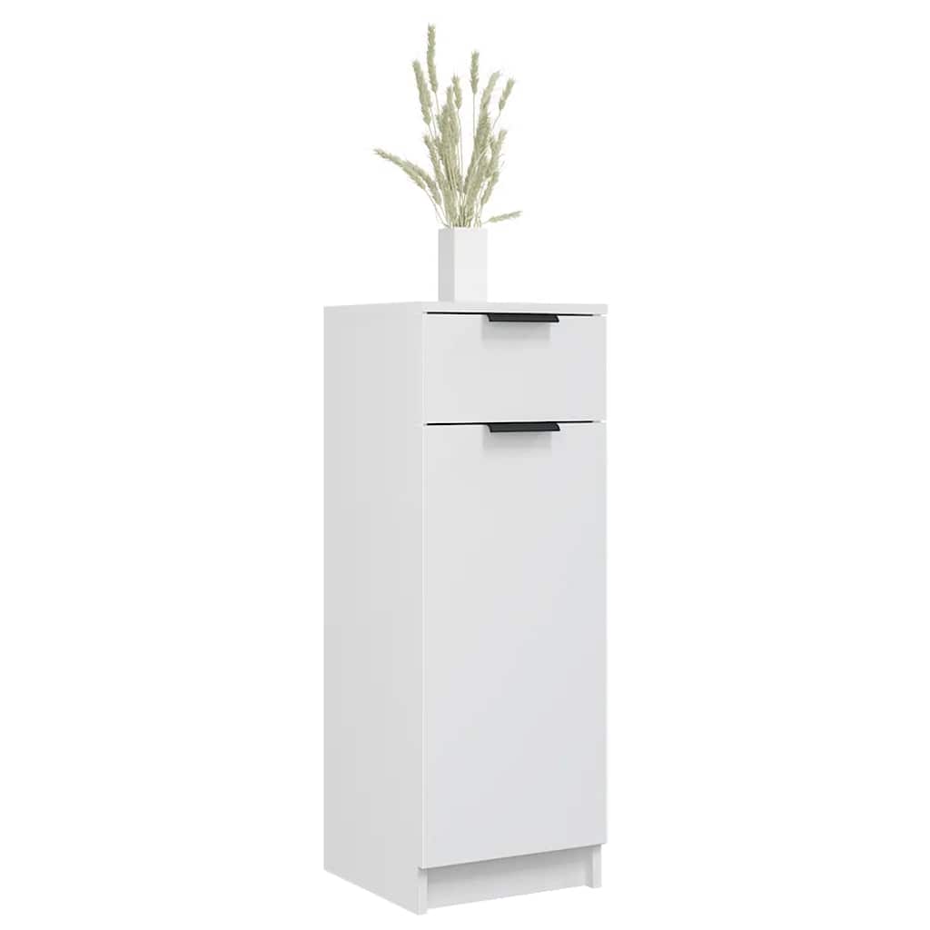 vidaXL Badschrank Weiß 32x33,5x90 cm Holzwerkstoff