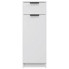 vidaXL Badschrank Weiß 32x33,5x90 cm Holzwerkstoff