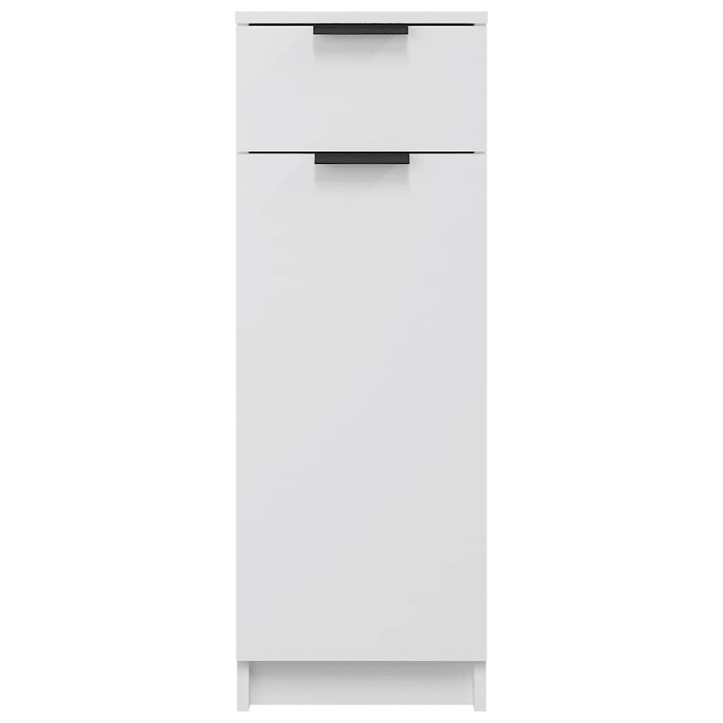 vidaXL Badschrank Weiß 32x33,5x90 cm Holzwerkstoff