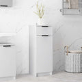 vidaXL Badschrank Weiß 32x33,5x90 cm Holzwerkstoff