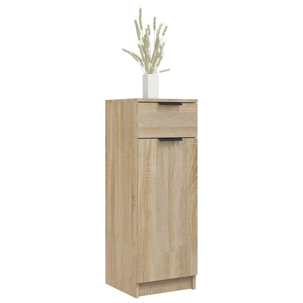 vidaXL Badschrank Sonoma-Eiche 32x33,5x90 cm Holzwerkstoff
