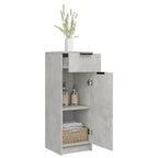 vidaXL Badschrank Betongrau 32x34x90 cm Holzwerkstoff