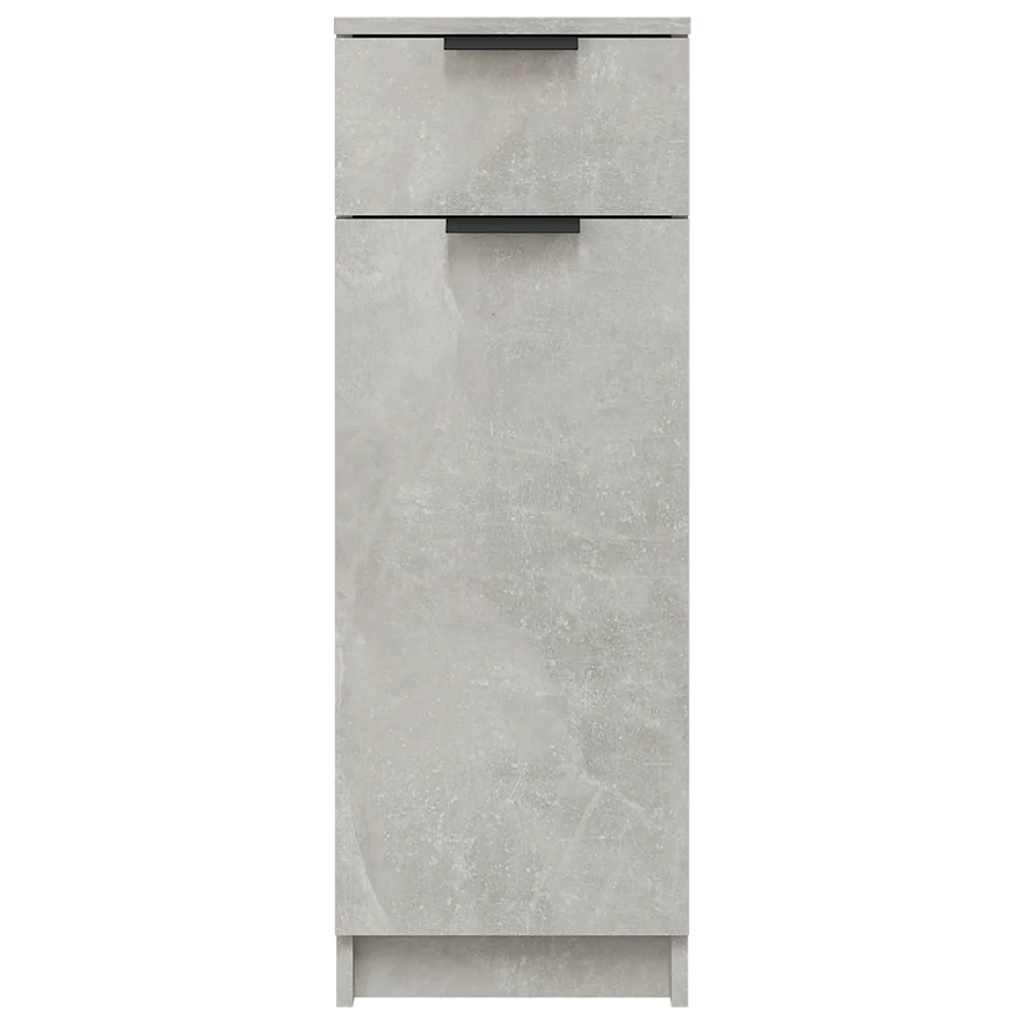 vidaXL Badschrank Betongrau 32x34x90 cm Holzwerkstoff
