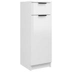vidaXL Badschrank Hochglanz-Weiß 32x33,5x90 cm Holzwerkstoff