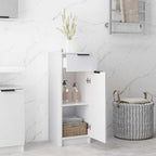 vidaXL Badschrank Hochglanz-Weiß 32x33,5x90 cm Holzwerkstoff