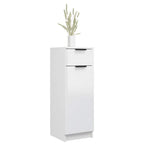 vidaXL Badschrank Hochglanz-Weiß 32x33,5x90 cm Holzwerkstoff