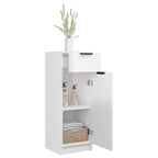 vidaXL Badschrank Hochglanz-Weiß 32x33,5x90 cm Holzwerkstoff