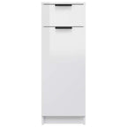 vidaXL Badschrank Hochglanz-Weiß 32x33,5x90 cm Holzwerkstoff