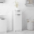 vidaXL Badschrank Hochglanz-Weiß 32x33,5x90 cm Holzwerkstoff